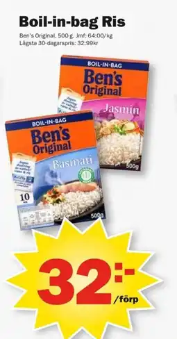 Pekås Ben's Original Boil-in-bag Ris erbjuda