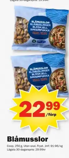 Pekås Coop Blåmusslor erbjuda