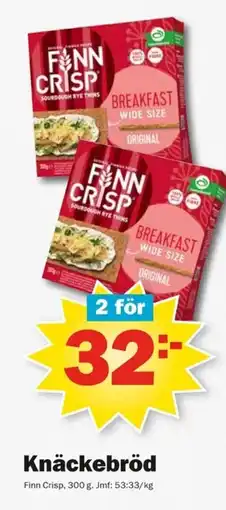 Pekås Finn Crisp Knäckebröd erbjuda