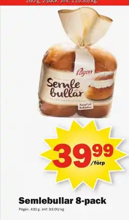 Pekås Pågen Semlebullar 8-pack erbjuda