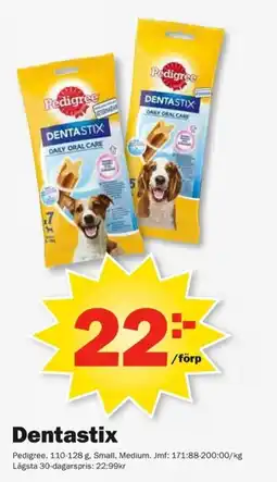 Pekås Pedigree Dentastix erbjuda