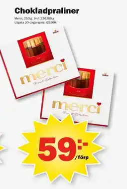 Pekås Chokladpraliner erbjuda