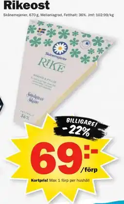 Pekås Rikeost, Medlemspris erbjuda