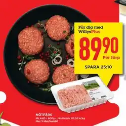 Willys NÖTFÄRS, Medlemspris erbjuda