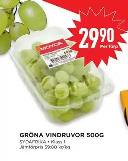 Willys GRÖNA VINDRUVOR 500G erbjuda
