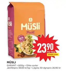 Willys MÜSLI erbjuda