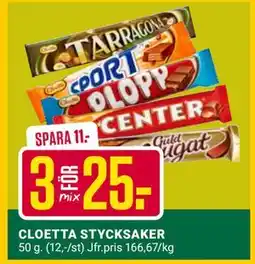 ÖoB CLOETTA STYCKSAKER erbjuda