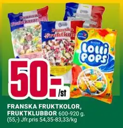 ÖoB FRANSKA FRUKTKOLOR, FRUKTKLUBBOR erbjuda