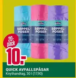 ÖoB QUICK AVFALLSPÅSAR erbjuda