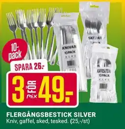 ÖoB FLERGÅNGSBESTICK SILVER erbjuda