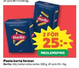 Coop Daglivs Pasta korta former, Medlemspris erbjuda