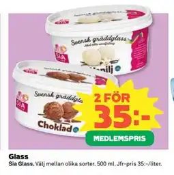 Coop Daglivs Glass, Medlemspris erbjuda