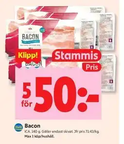 ICA Kvantum Bacon, Medlemspris erbjuda