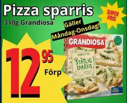 Supergrossen Pizza sparris erbjuda