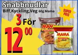 Supergrossen Snabbnudlar erbjuda