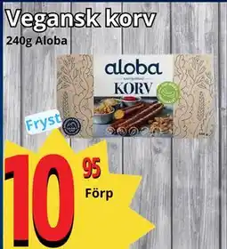 Supergrossen Vegansk korv erbjuda
