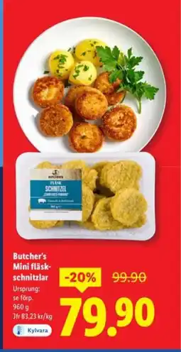 Lidl Butcher's Mini fläsk- schnitzlar erbjuda