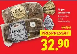 Lidl Pågen Levain bröd erbjuda