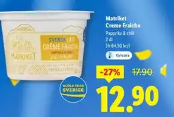 Lidl Matriket Creme Fraiche erbjuda