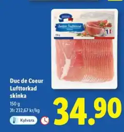 Lidl Duc de Coeur Lufttorkad skinka erbjuda