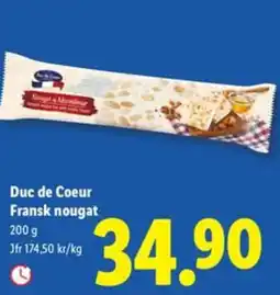 Lidl Duc de Coeur Fransk nougat erbjuda