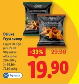 Lidl Deluxe Fryst svamp erbjuda