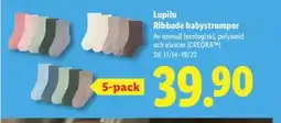 Lidl Lupilu Ribbade babystrumpor erbjuda