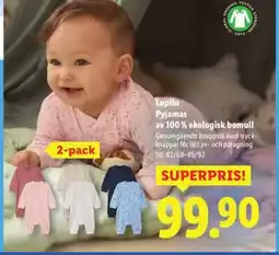 Lidl Lupilu Pyjamas av 100% ekologisk bomull erbjuda