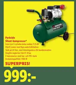 Lidl Parkside Silent-kompressor erbjuda