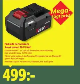 Lidl Parkside Performance Smart batteri 20 V8 Ah erbjuda