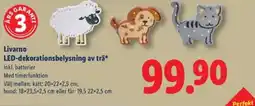 Lidl Livarno LED-dekorationsbelysning av trä erbjuda