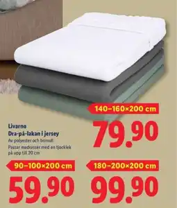 Lidl Livarno Dra-på-lakan i jersey erbjuda