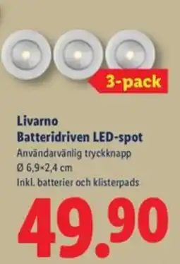 Lidl Livarno Batteridriven LED-spot erbjuda