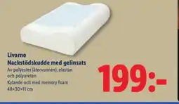 Lidl Livarno Nackstödskudde med gelinsats erbjuda