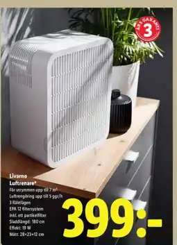 Lidl Livarno Luftrenare erbjuda