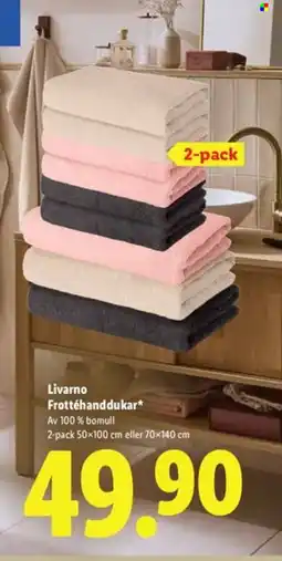 Lidl Livarno Frottéhanddukar erbjuda