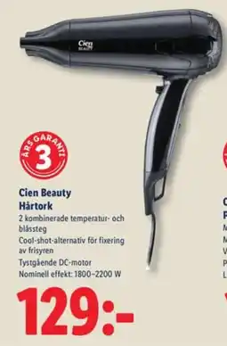 Lidl Cien Beauty Hårtork erbjuda