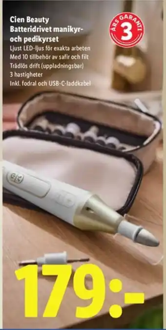 Cien Beauty Batteridrivet manikyr- och pedikyrset