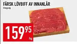 Matdax Färsk lövbiff av innanlår erbjuda