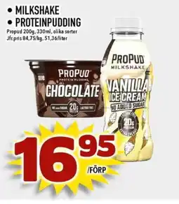 Matdax PROPUD Milkshake • Proteinpudding erbjuda