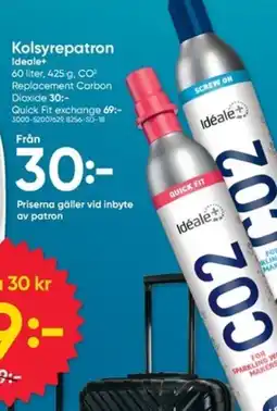 DollarStore Ideale+ Kolsyrepatron erbjuda