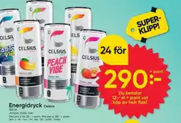 DollarStore CELSIUS Energidryck erbjuda