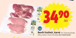 ICA Supermarket Benfri kotlett, karré erbjuda