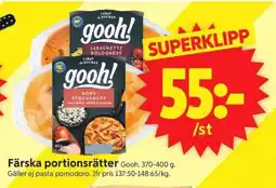 ICA Supermarket Färska portionsrätter Gooh erbjuda