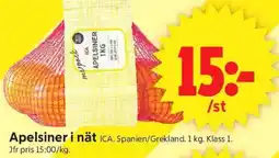 ICA Supermarket Apelsiner i nät erbjuda