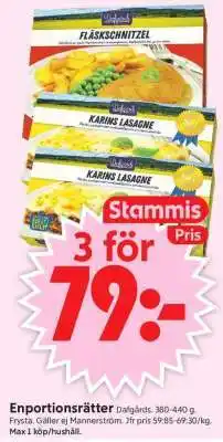ICA Supermarket Enportionsrätter Dafgårds erbjuda