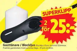 ICA Supermarket Gasttändare / Blockljus erbjuda