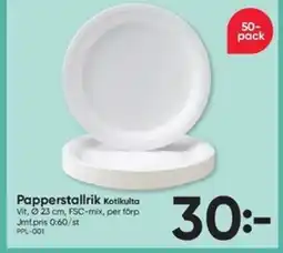 DollarStore Papperstallrik Kotikulta erbjuda