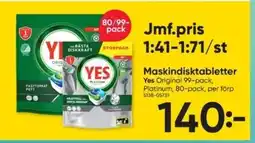 DollarStore YES Maskindisktabletter erbjuda