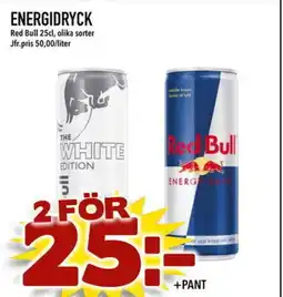 Din Mat Red Bull Energidryck erbjuda